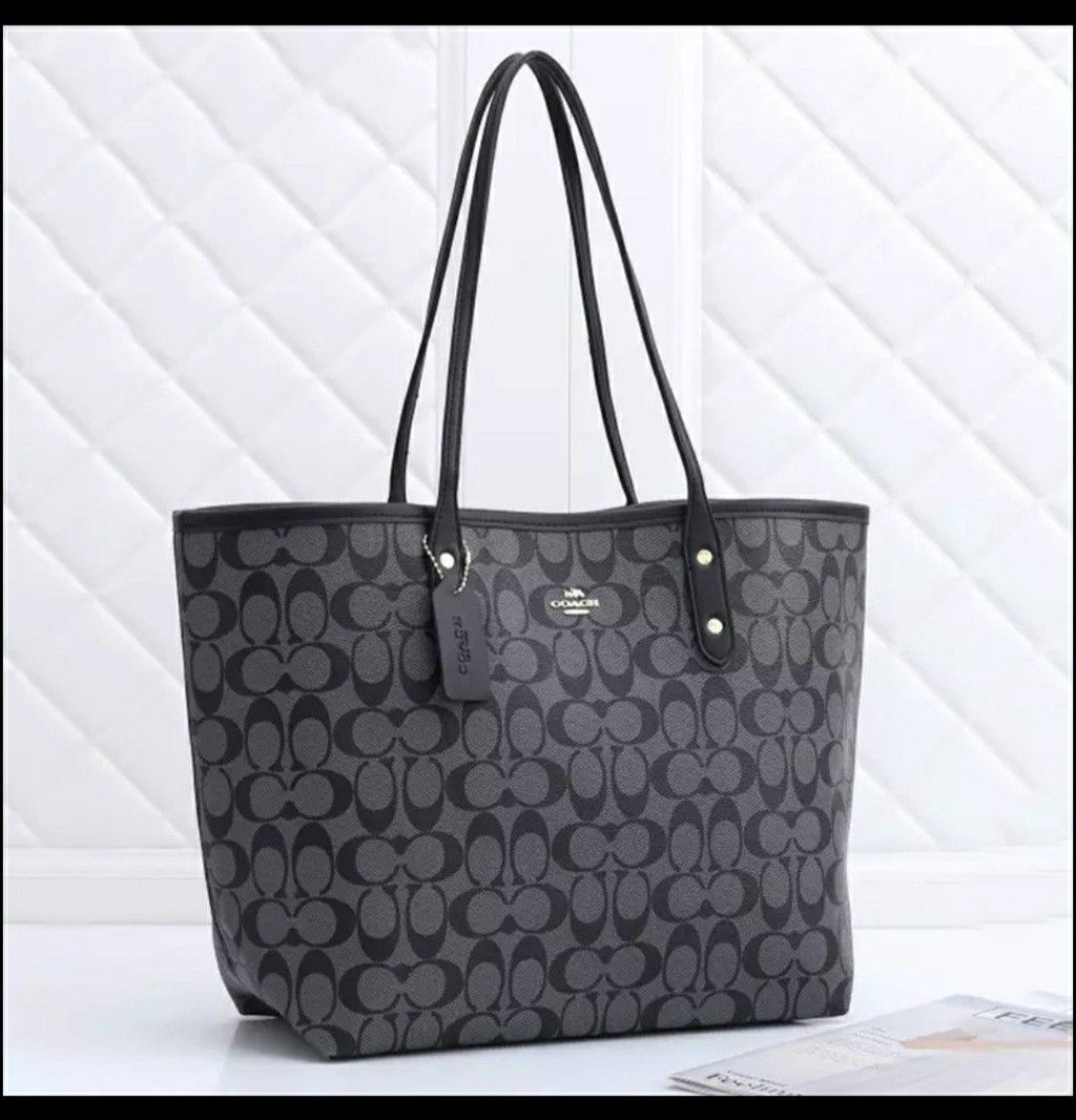 Coach Signature Canvas City Tote with Removable Pouch