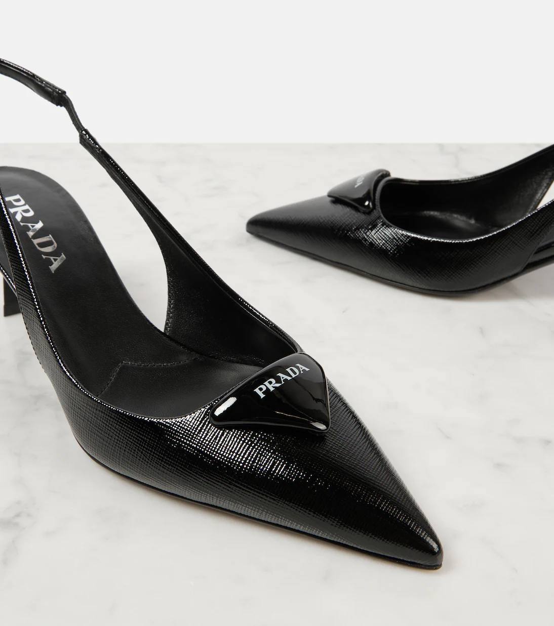 Prada Icon Slingbacks - Black