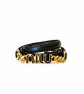 Miu Miu Leather Belt – White with Gold Chain