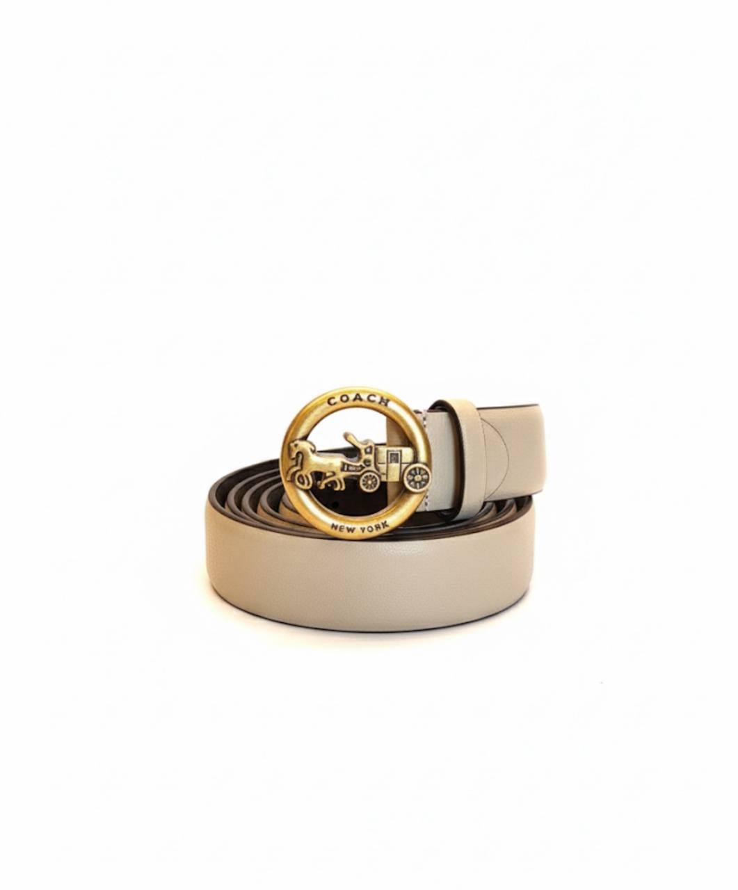 Coach Leather Belt – Signature Horse & Carriage Buckle