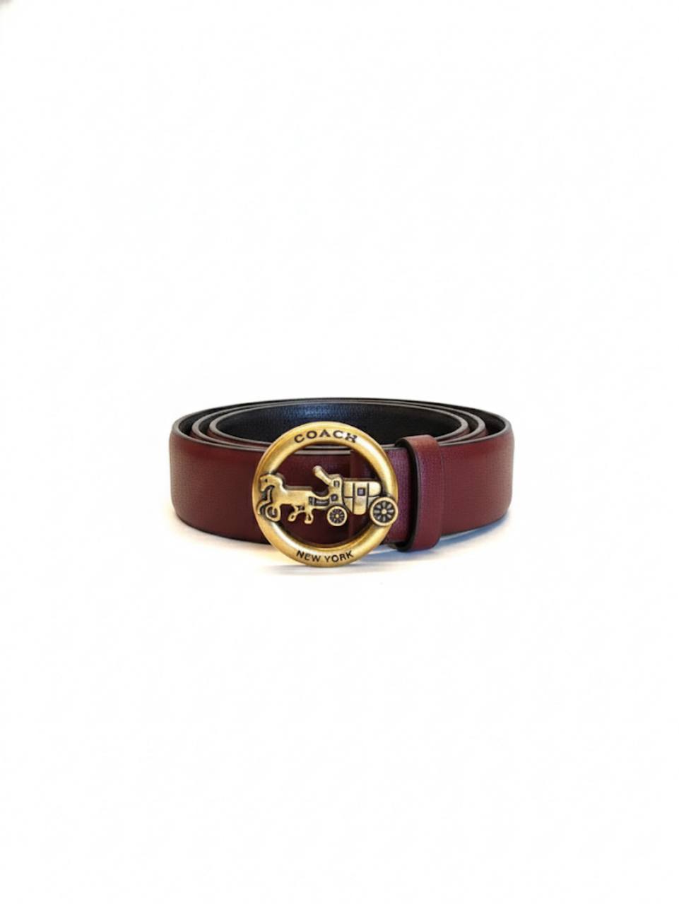 Coach Leather Belt – Signature Horse & Carriage Buckle