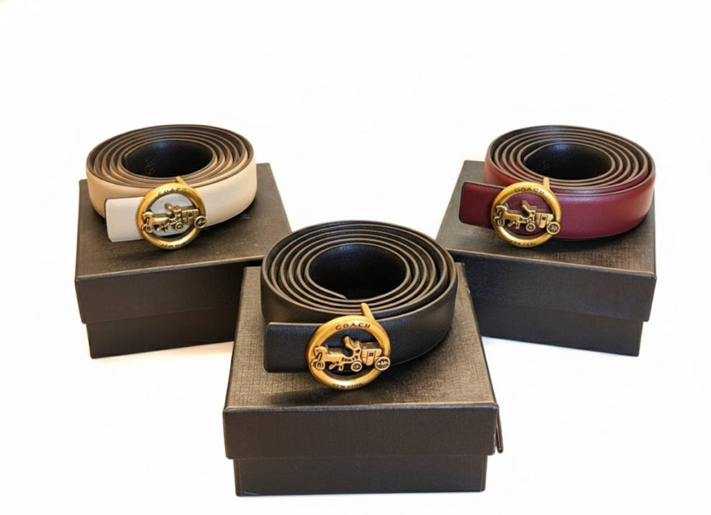 Coach Leather Belt – Signature Horse & Carriage Buckle