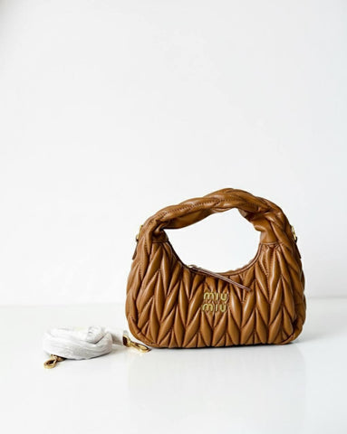Miu Iconic Matelassé Hobo Bag