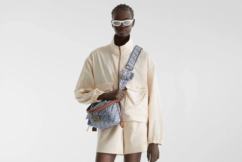 Fendi Monogram Canvas Shoulder Bag