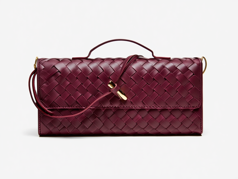 BOTTEGA-Key-Lock Woven Leather