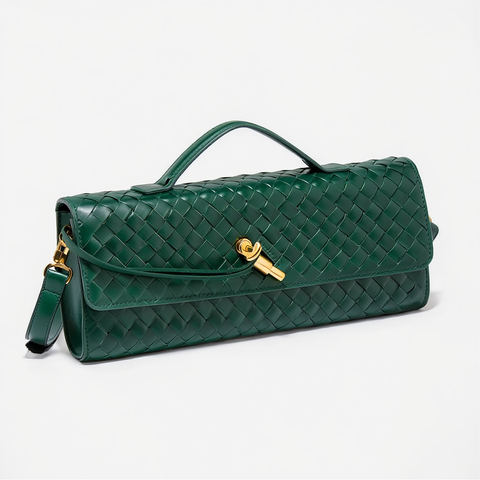 BOTTEGA-Key-Lock Woven Leather