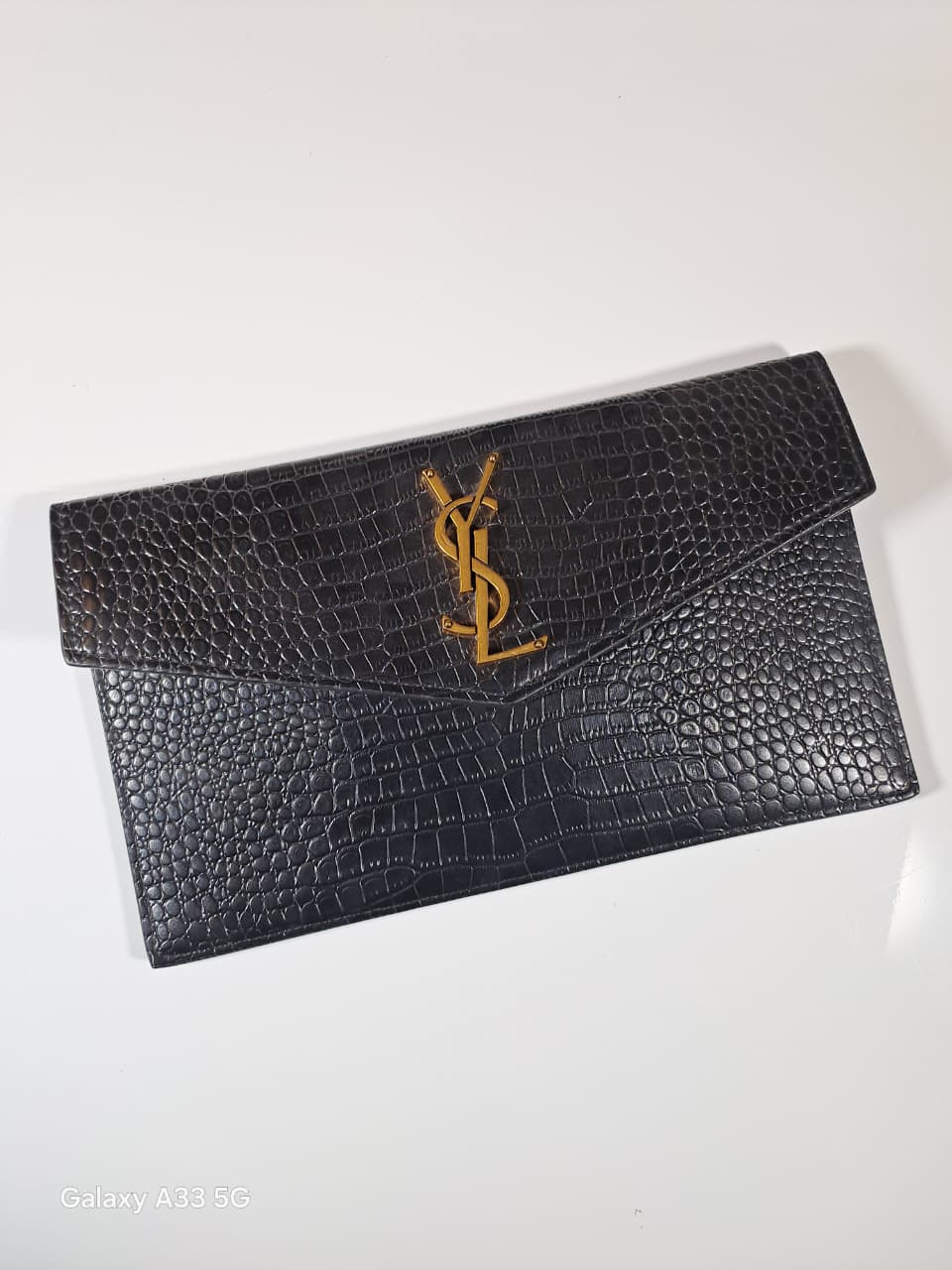 YSL Black Quilted Pouch