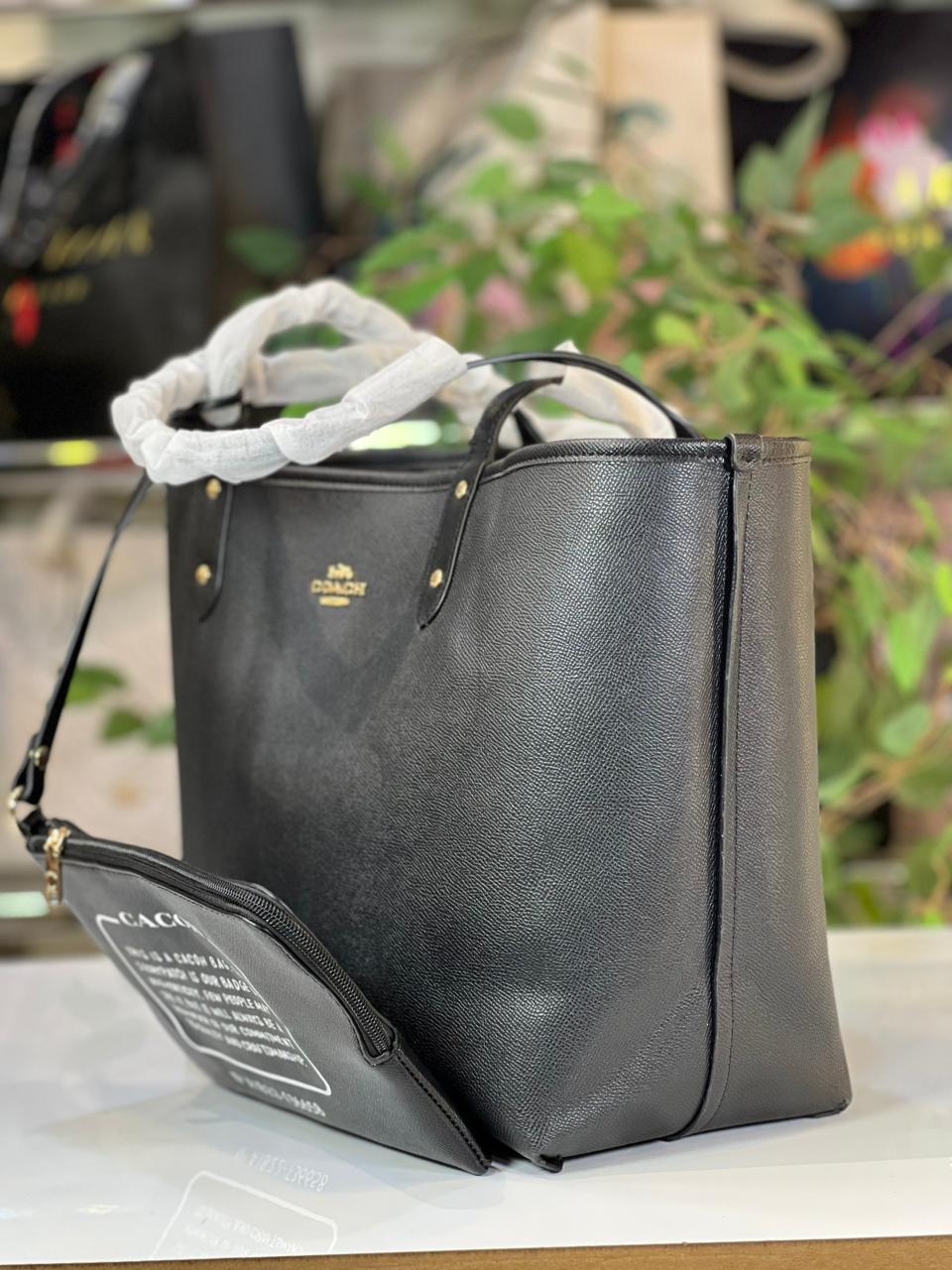 Coach-tote bag”black”