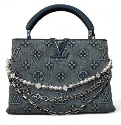 Louis Vuitton capucines denim bag