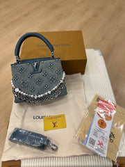 Louis Vuitton capucines denim bag