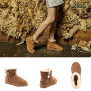 UGG Mini Bailey Button Boot – Chestnut Colour