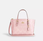 Coach Signature Monogram Small Tote - Blush Pink