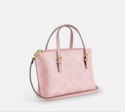 Coach Signature Monogram Small Tote - Blush Pink