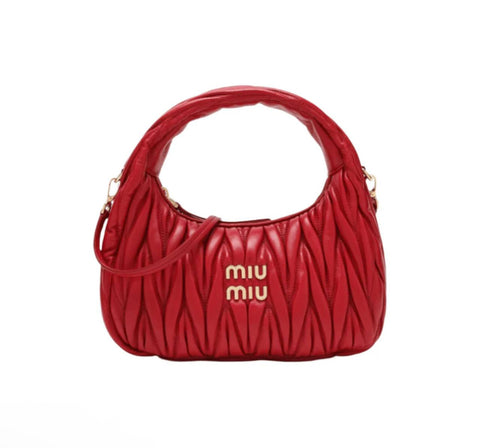 Miu Iconic Matelassé Hobo Bag