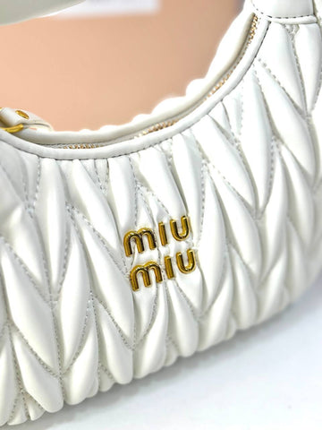 Miu Iconic Matelassé Hobo Bag