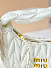 Miu Iconic Matelassé Hobo Bag