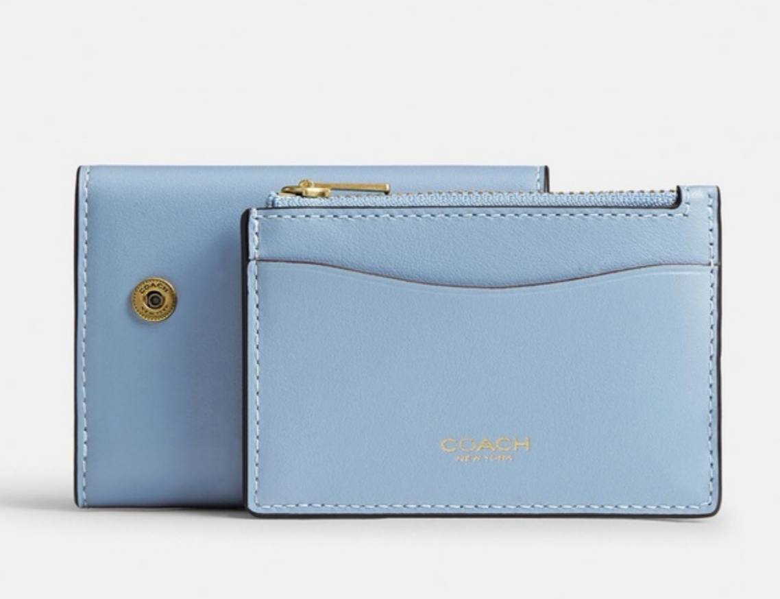 Coach Mini wallet with Card Holder – Baby Blue
