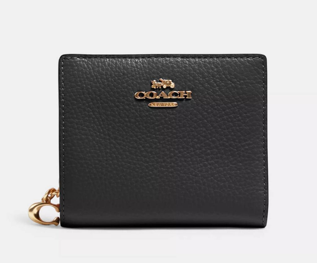 Coach Small Wallet with Key Ring – Black