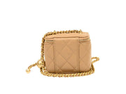 Chanel Vanity Case – Beige Quilted Leather