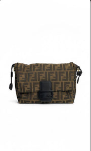 Fendi FF Canvas Baguette Crossbody