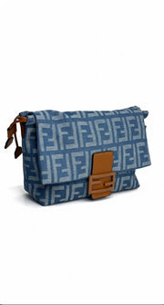 Fendi FF Canvas Baguette Crossbody